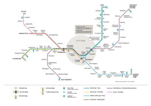 Manchester Metrolink Map
