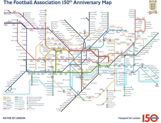 FA 150th anniversary map